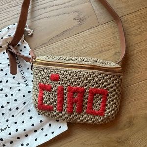 Clare V. Fanny Pack in Tan Crochet